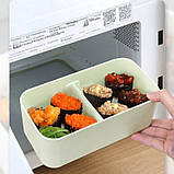 Ланчбокс транформер на один/два рівні три герметичні відділення Lunch Box 1450 рожевий (LB-190567), фото 7