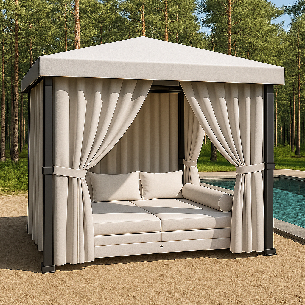 Готова штора для альтанки від дощу, сонця, вітру 2 х 1,45 м. Вулична штора для веранди, тераси -UKMarket-, фото 1