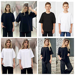 Футболка підліткова оверсайз унісекс, розміри 34-42 на зріст 134-160