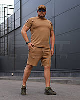 Комплект Футболка Комбат + Шорти тактичні Zara Койот