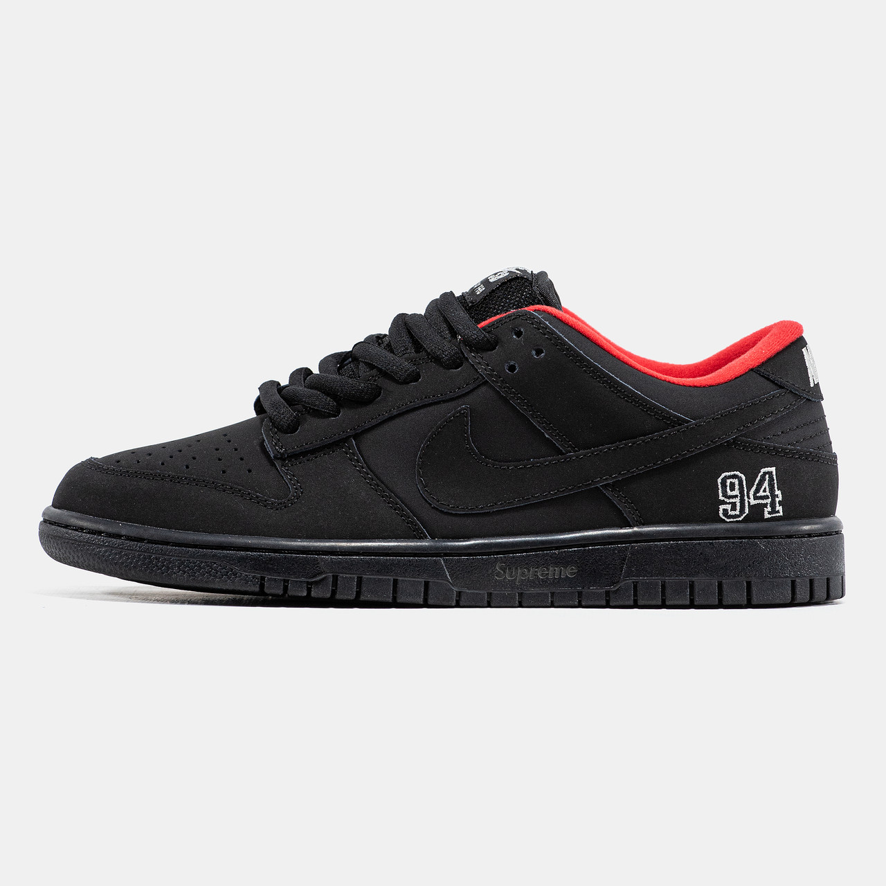 Чоловічі кросівки Nike SB Dunk Low x Supreme Black Red — класика в червоно-чорному