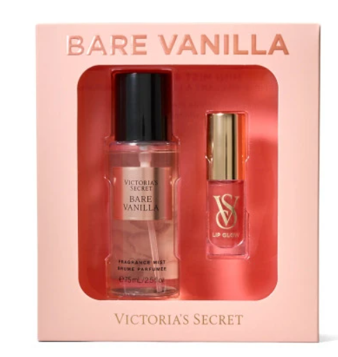 Подарунковий набір з блиском для губ Victoria's Secret Bare Vanilla Mist & Kiss
