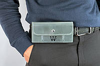 Чохол футляр для телефону на ремінь/ Чохол для смартфона з натуральної шкіри/ Сумка для телефону на пояс/ Чохол з гравіюванням