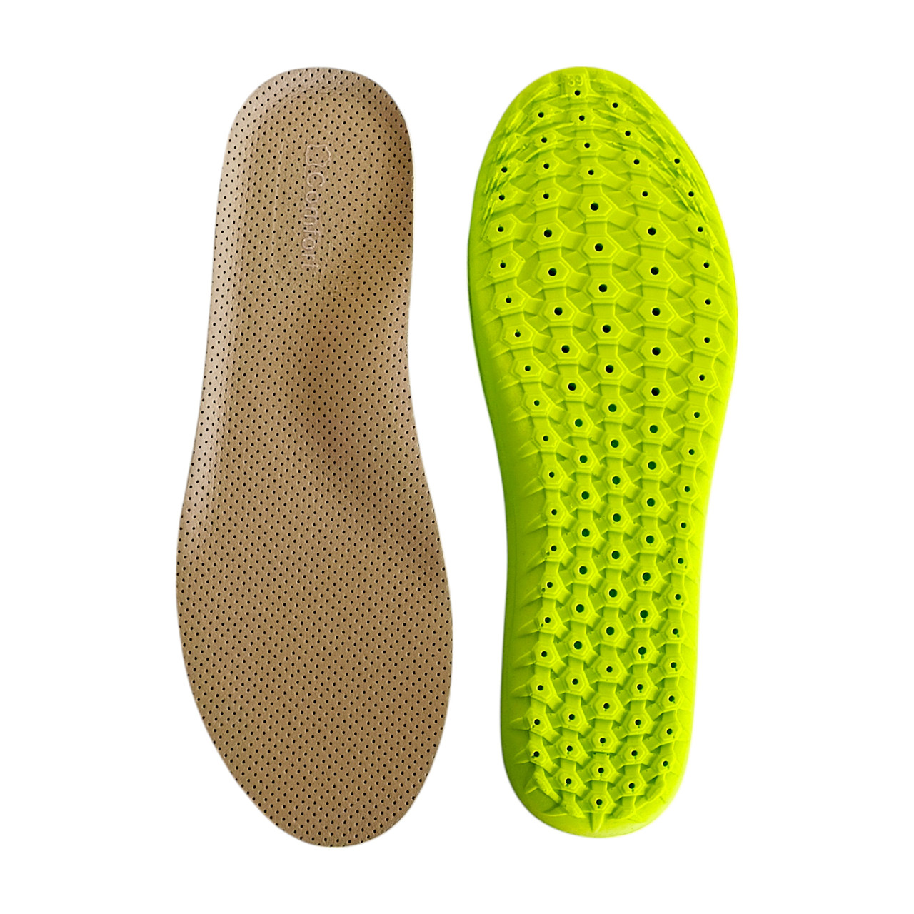 Устілки ортопедичні PopCorn Comfortl 35-39 (22.5-25.5 см) при плоскостопості, шпорі п'ят, дихаючі, бежевий, фото 1