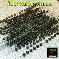 🇺🇦 Стопорна бусіна для лідкора , рибальського монтажа , 12 штук , діаметр 5 мм , колір хакі 🇺🇦