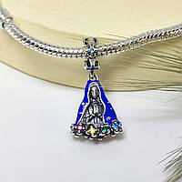 Елегантний браслет із металевого ланцюжка, прикрашений підвіскою Богородиці Остробрамської