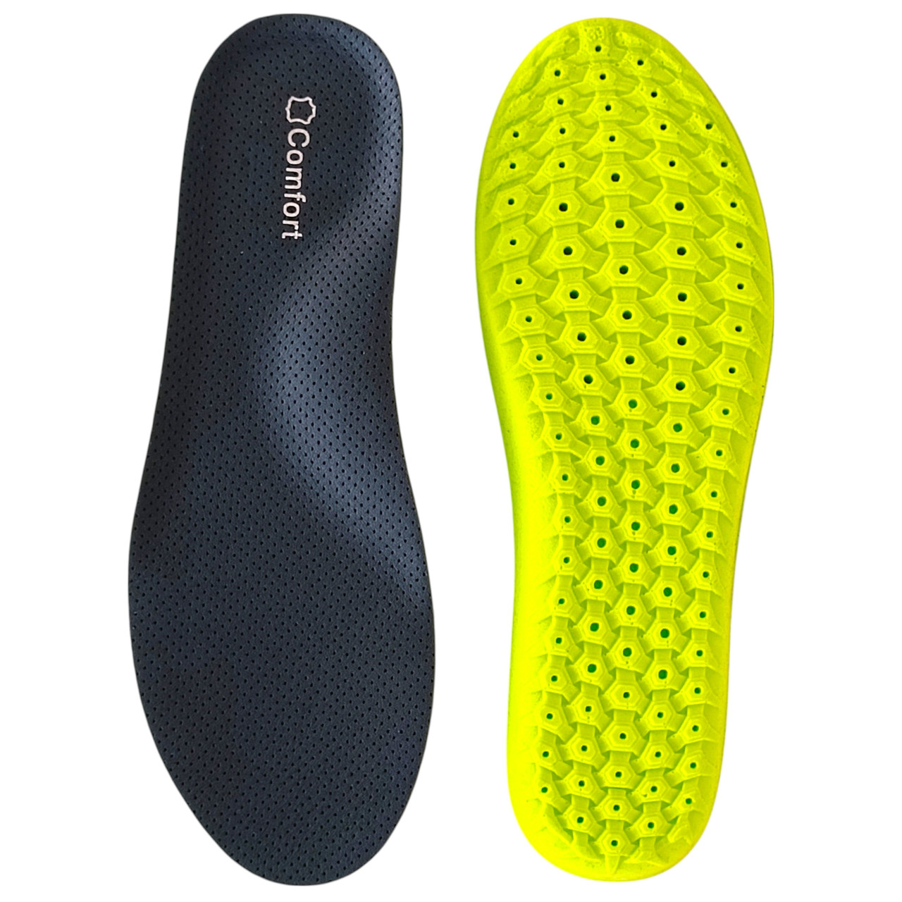 Устілки ортопедичні PopCorn Comfortl 40-45 (26.0-28.5см) при плоскостопості, шпорі п'ят, дихаючі, чорний, фото 1