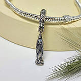 Елегантний браслет із металевого ланцюжка, прикрашений підвіскою фігури Богородиці, фото 2