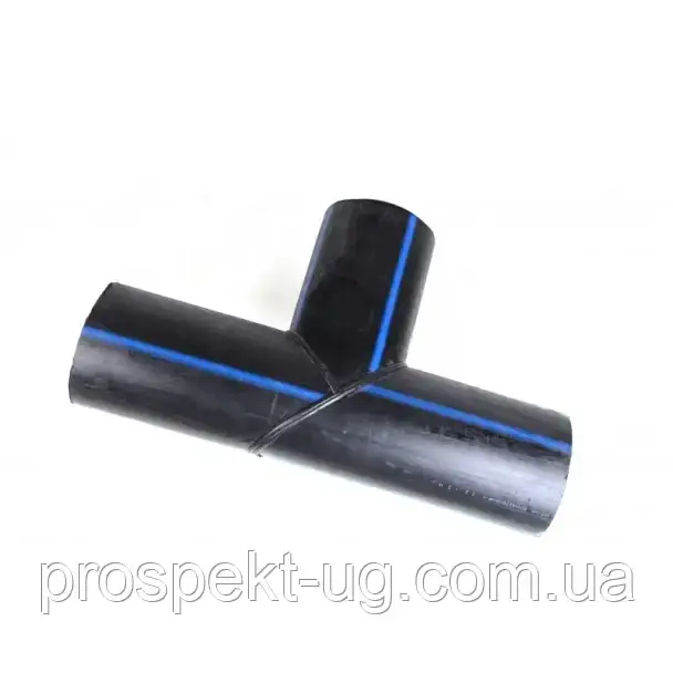 Трійник ПЕ 90 мм 90° (Дн90) ПНД рівнопрохідний для стикового зварювання, фото 1