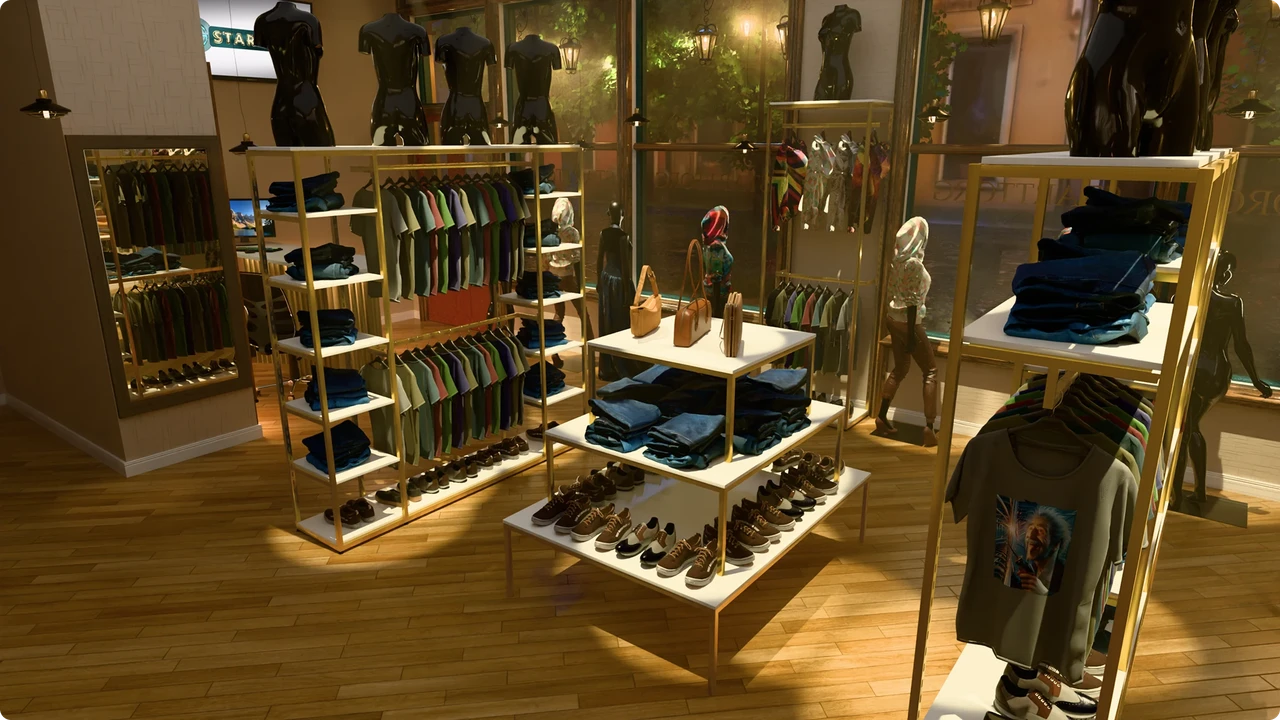 Варіант встановлення обладнання для магазину одягу