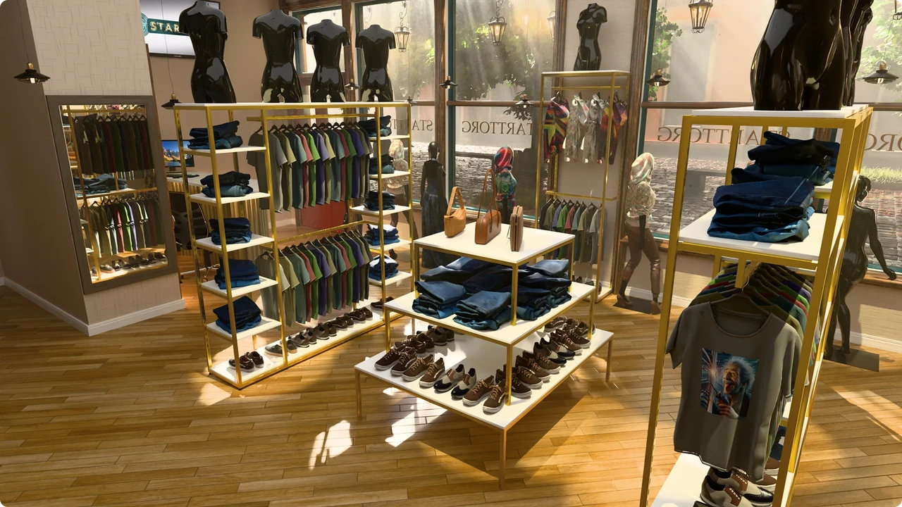Варіант встановлення обладнання для магазину одягу