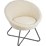 Крісло коктейльне Centera букле, колір молочно-білий / слонова кістка, фото 3