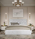 Ліжко Велюр 160*200см Light Grey з механізмом та м'яким узголівьям, фото 7