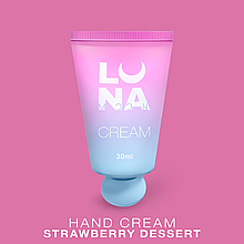 LunaMoon Strawberry Dessert, 30 мл - крем ламелярний зволожуючий з шимером (полуниця з вершками) з дозатором
