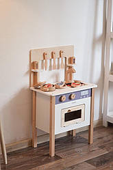 Дитяча кухня 2 із дерева з аксесуарами