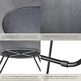 Крісло Centera в стилі сканді (велюр, антрацит), фото 7