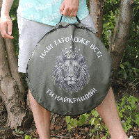 Подарок папе: сковорода 50 см с крышкой и чехлом с печатью.