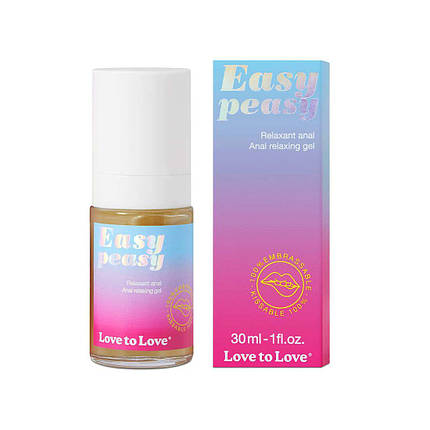 Анальний лубрикант розслаблювальний Love To Love Easy Peasy Anal Relaxing Gel, смак і аромат м'яти, 30 мл, фото 1