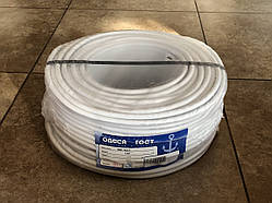 Електричний мідний багатожильний дріт ПВС із перерізом 3х2,5 мм2 довжина 100 м напруга 0,38 кВ (Одеса ГОСТ)