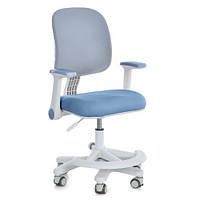 Дитяче крісло з підлокітниками та підніжкою, блакитне