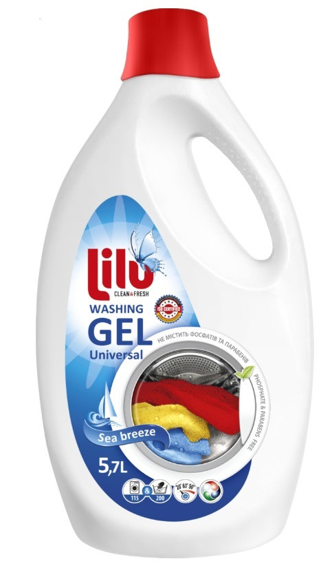 Гель для прання Lilu Washing gel Universal з ароматом Sea breeze 5.7 л, фото 1