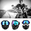 Мотоциклетна маска-трансформер RESTEQ Окуляри, лижна маска, для катання на велосипеді чи квадроциклі, фото 8