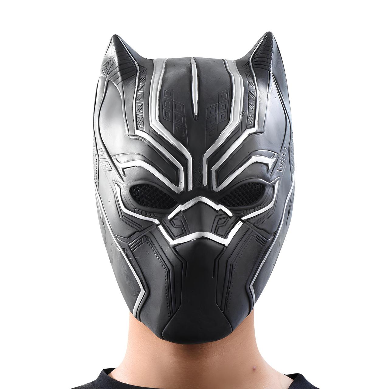 Маска Чорна Пантера RESTEQ для дорослих - з фільму «Месники», універсальний розмір, фото 1