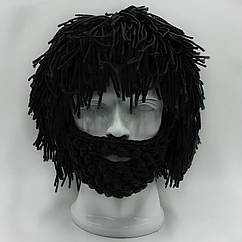 Зимова шапка RESTEQ з дредами і бородою - унікальний теплий головний убір для зими, костюмний аксесуар для свят, косплею та