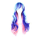 Довгі перуки RESTEQ - 70см, синій, рожевий, блакитне хвилясте волосся, косплей, аніме, фото 3
