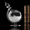 Барометр Штормгласс RESTEQ великий глобус, крапля Storm Glass на скляній підставці, декоративний та метеорологічний прилад для, фото 3