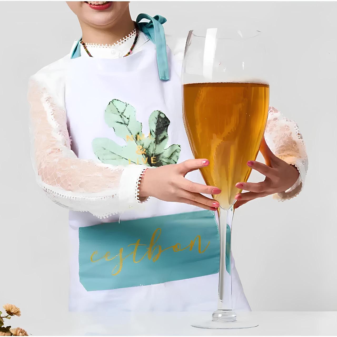 Великий скляний келих RESTEQ для шампанського та вина — 3 літри, висота 50 см, келих-декор у подарунок, фото 1