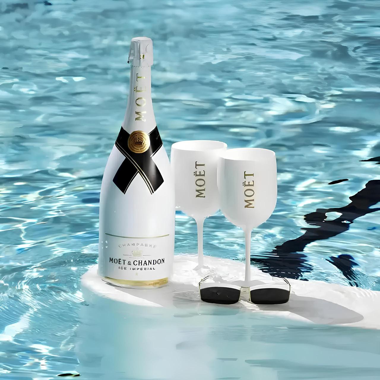 Фірмові келихи для шампанського Moët & Chandon, фужери Миє Шандон, Білий moet, фото 1