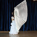 Красиві великі сріблясті крила RESTEQ — елегантні крила для вечірок, шоу та танцювальних виступів, легкі та ефектні аксесуари для, фото 2