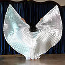 Красиві великі сріблясті крила RESTEQ — елегантні крила для вечірок, шоу та танцювальних виступів, легкі та ефектні аксесуари для, фото 4