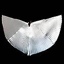 Красиві великі сріблясті крила RESTEQ — елегантні крила для вечірок, шоу та танцювальних виступів, легкі та ефектні аксесуари для, фото 7