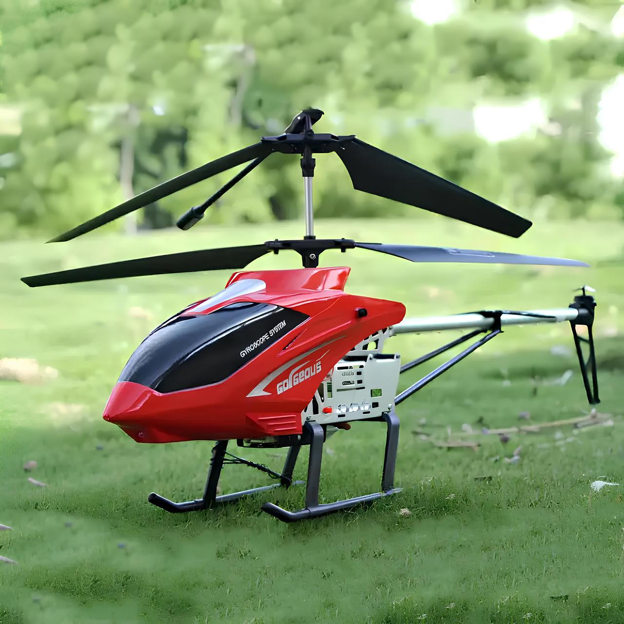 Вертоліт на радіокеруванні на металевому каркасі зі світлодіодами та гіроскопом 80см, фото 1