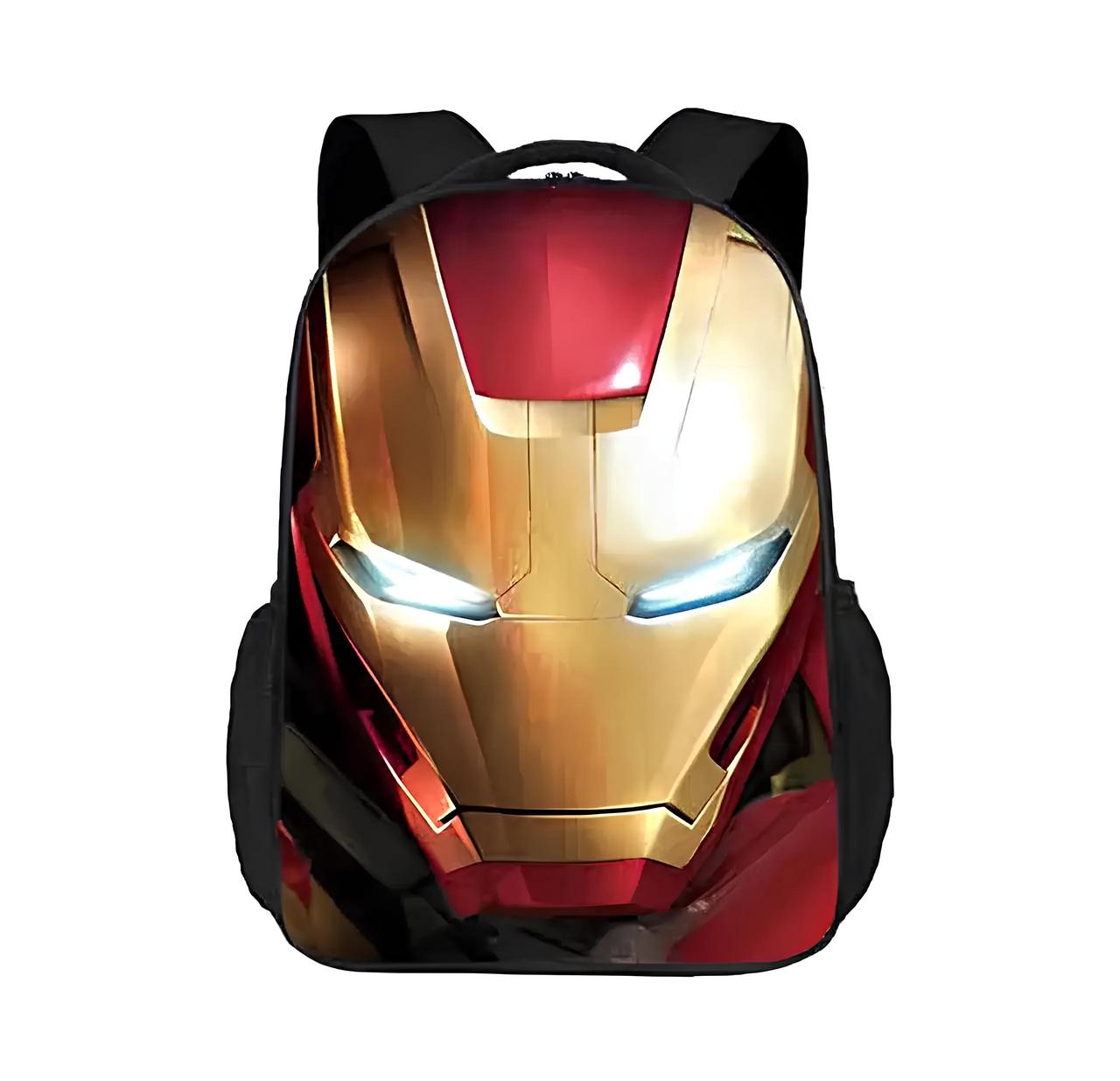 Рюкзак RESTEQ з принтом Залізна людина — шкільний ортопедичний рюкзак 43×30×15 см для дітей та дорослих, фото 1