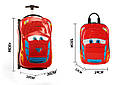 Дитячий дорожній комплект чемодан на колесах і рюкзак Тачки Cars RESTEQ з Блискавкою МакКвіном, легкий міцний чемоданчик і, фото 4