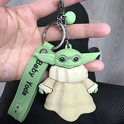 Брелок Бейбі Йода RESTEQ, Брелок на ключі Baby Yoda, Аксесуар для ключів Малюк Йода, Брелок Grogu, Брелок Грогу