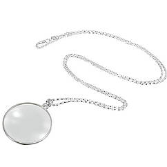 Кулон збільшувальне скло RESTEQ — підвіска-лупа 5x з ланцюжком, кругла лупа на шию для читання, рукоділля, щоденного використання