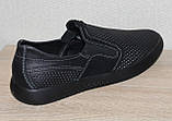 Чоловічі літні чорні туфлі від виробника модель ИШ25-Л81-1, фото 5
