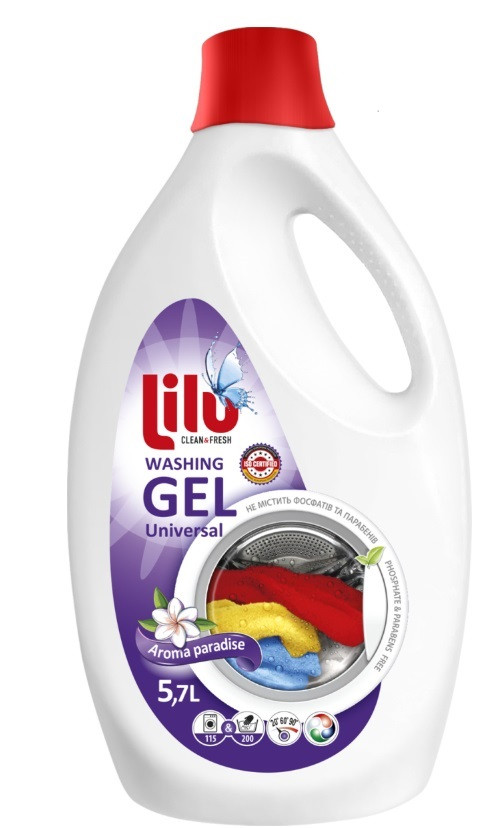 Гель для прання Lilu Washing gel Universal з ароматом Aroma paradise 5.7 л
