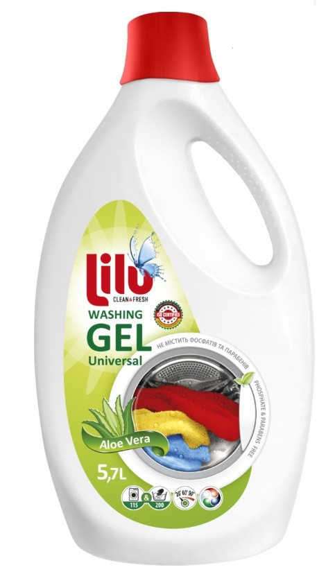 Гель для прання Lilu Washing Gel Universal з ароматом Aloe Vera 5.7 л