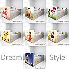 Дитяче ліжко з шухлядою, ліжко для дівчинки на ламелях з бортиком Дрема, фото 4