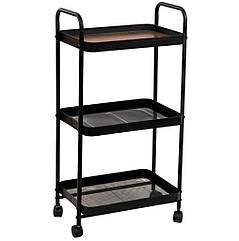 Стелаж поличка для взуття металева (3 полички) на колесах  83х29х42 см