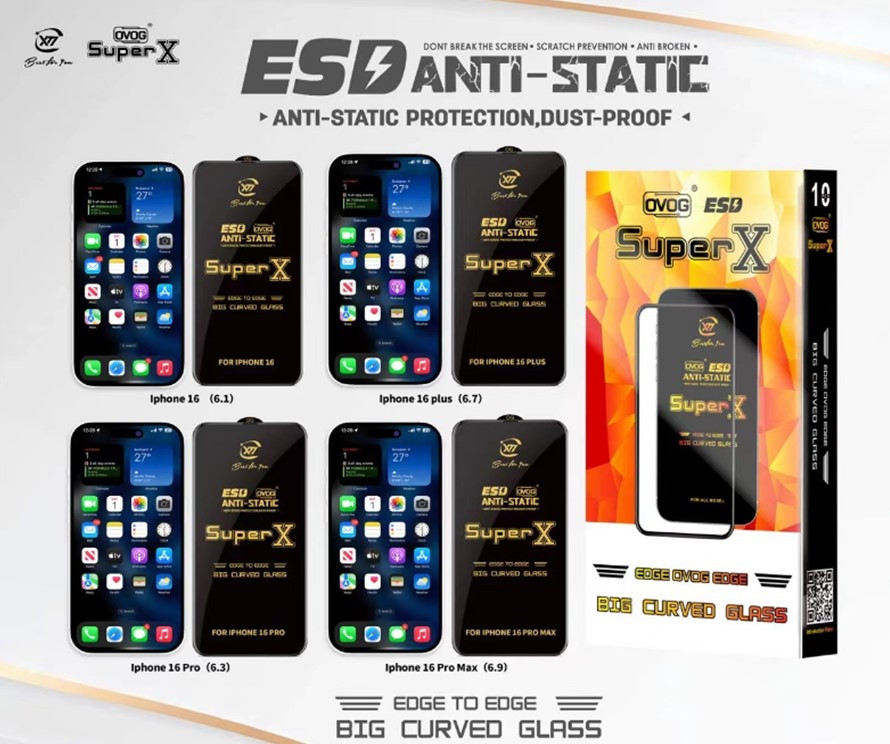 Захисне скло ESD SUPER X APPLE iPhone 16 PLUS 6.7", фото 1