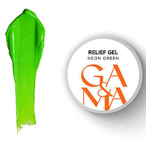 Гель паста для нігтів GA&MA Relief Gel Neon Green 5 г