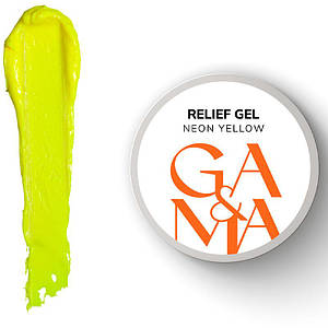 Гель паста для нігтів GA&MA Relief Gel Neon Yellow 5 г