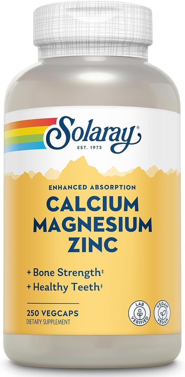 Solaray Calcium Magnesium Zinc 250 капсул, фото 1