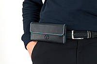 Чохол для смартфона з натуральної шкіри/ Чохол футляр для телефону на ремінь/ Ремінний чохол сумка для iPhone, Samsung, Xiaomi